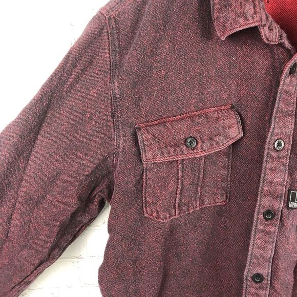 Vans Maroon Long Sleeve Flannel Men's Sz Large - Picture 4 of 12